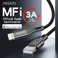 yesido pd 18w data usb c cable for iphone 13 12 11 pro max fast charging usb type c for iphone mini xs data usb lightning cable