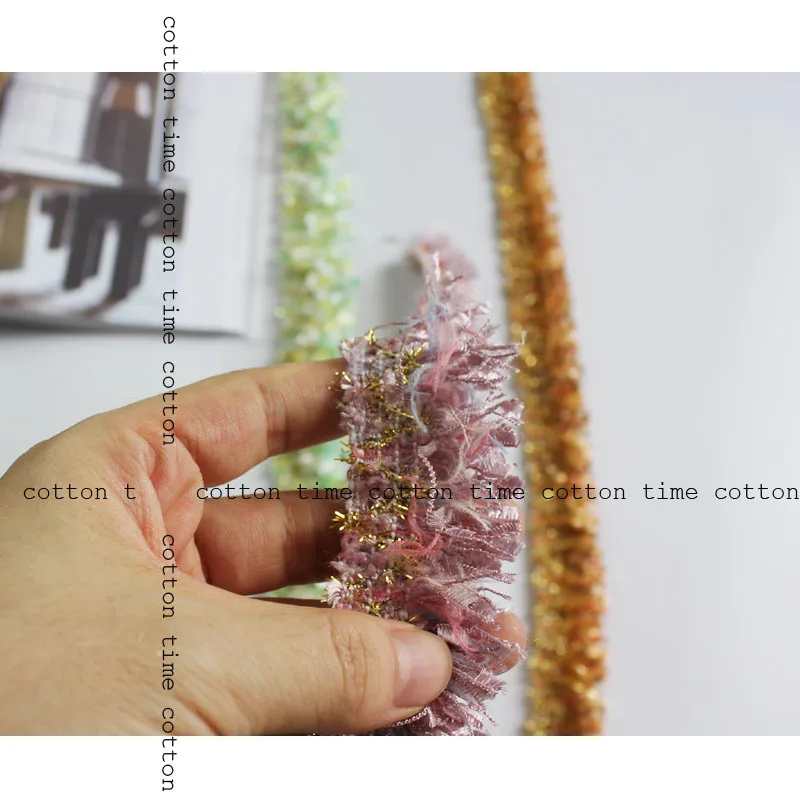 5 ярдов Золотая Смешанная кисточка с бахромой Бохо тесьма лента в этническом