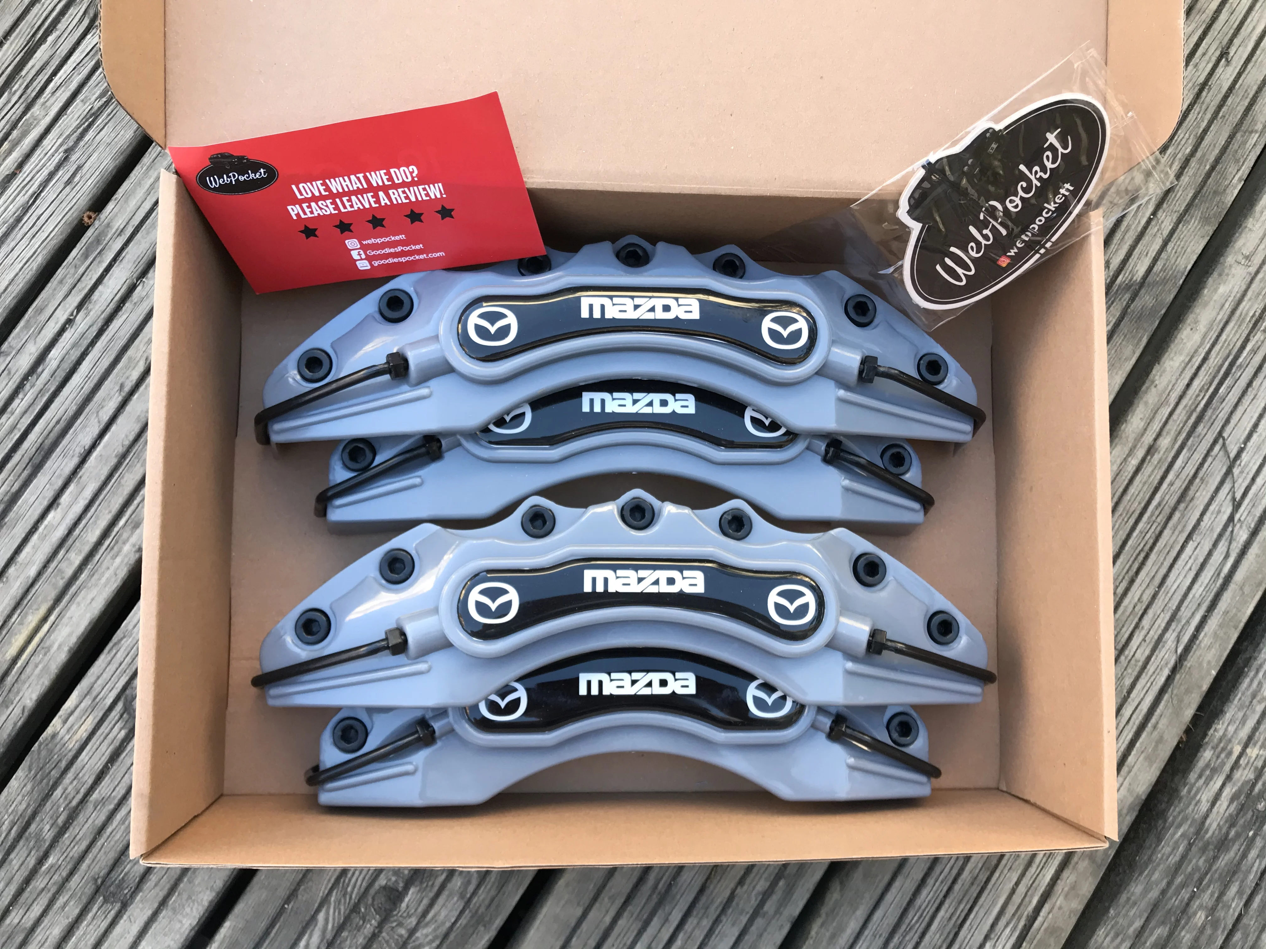 

4 Pc ABS Big Brake Caliper Cover for Mazda 2 3 5 6 CX MX Gray