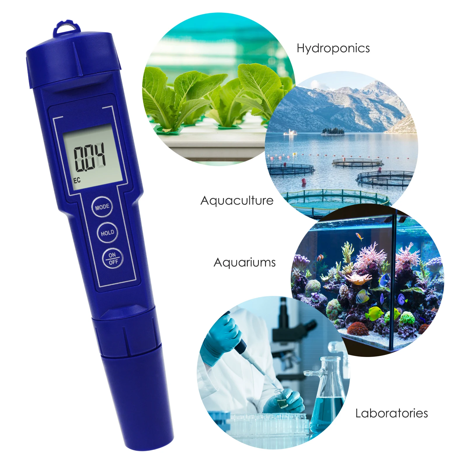 Цифровой измеритель EC / CF TDS 3 в 1 комбинированный IP65 Водонепроницаемый тестовый