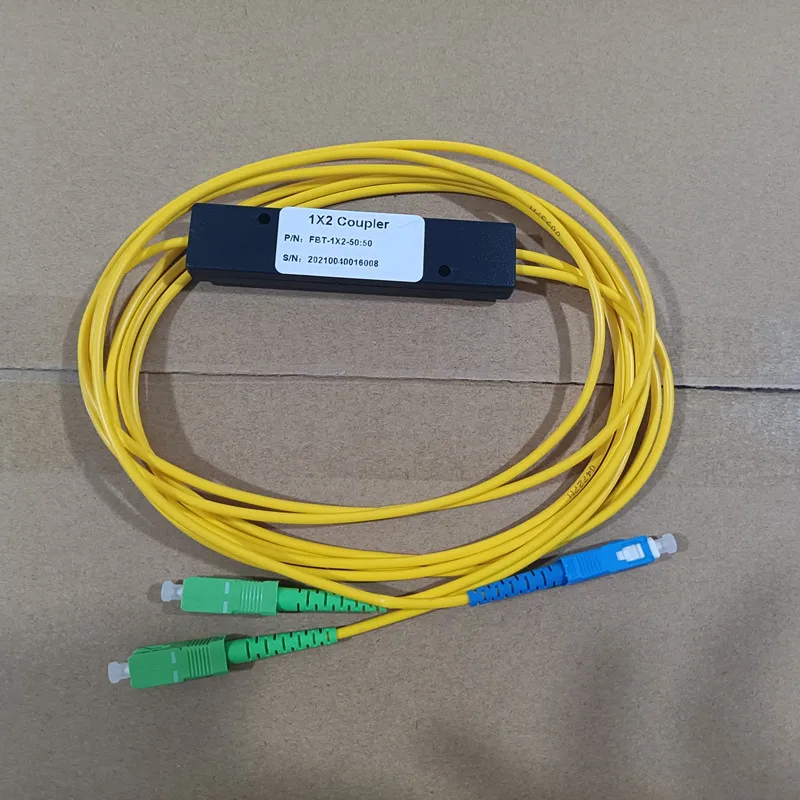 5pcs/lot PLC 1X2 SC/UPC-SC/APC splitter Single Mode Fiber Optical spliter FTTH PLC Splitter 1x2