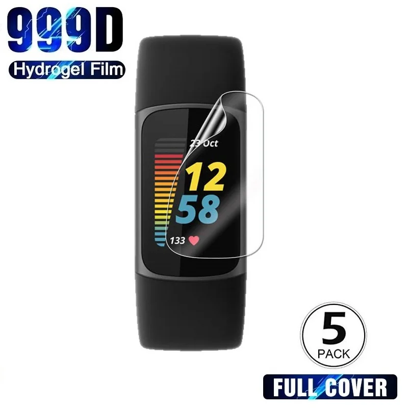 

5 шт. Гидрогелевая Защитная пленка для Fitbit Charge 5 4 3 2 (не Стекло) для Fitbit Charge 5 4 3 2 Защитная пленка для экрана