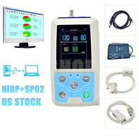 n contec pm50 2 4lcd blood pressure patient monitor nibp spo2 pulse rate test meter portable vital sign machine adult cuff spo2