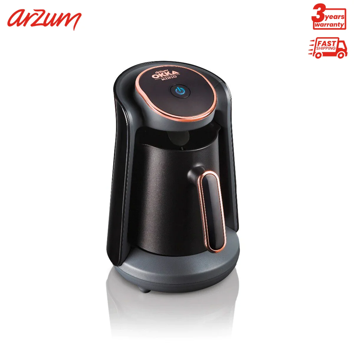 

My desire WHOPPING Mınıo Turkish Coffee Machine 4 Cup Capacity (300Ml) washable Coffee Pot Audio Warning System 480W Power 220-240V