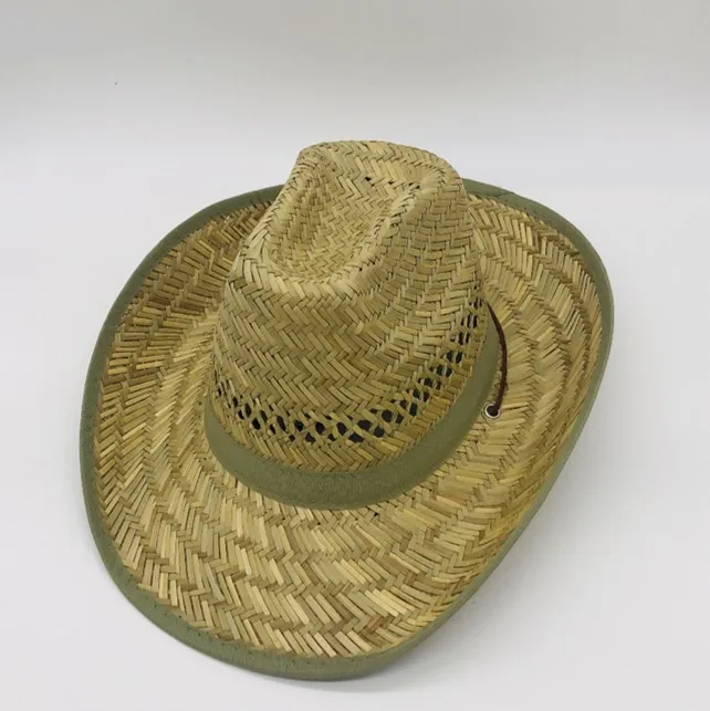 Соломенная шляпа мужская женская с широкими полями Мальборо летняя от солнца