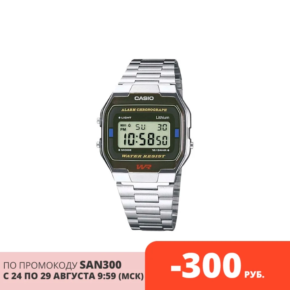 Quartz Wristwatches Casio for mens A 163WA 1 Watches Mans Watch Wristwatch Wrist men|Мужские спортивные часы| |