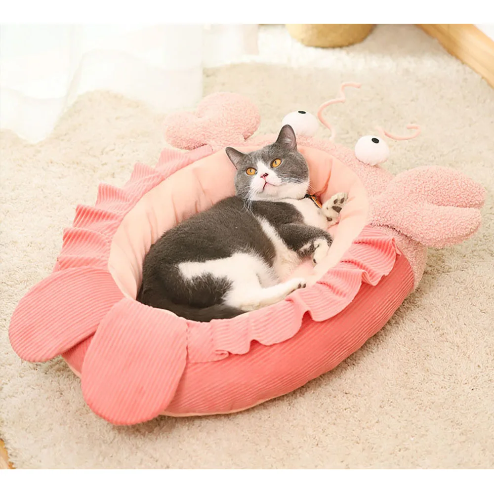 

Durable and Cute Soft Warm Lobster Cat Bed Cuddle Kitten Bed / Cat Bed Pet Supplies