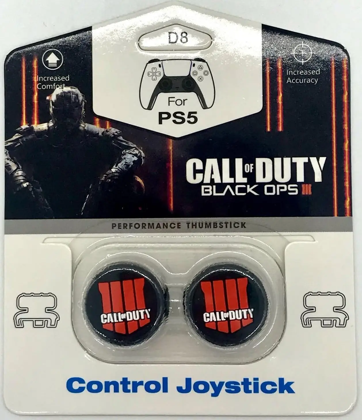 Накладки на стики для геймпада DualSense FPS Call of Duty Black OPS III\D8 (2 шт) (PS5)|Запасные части| |