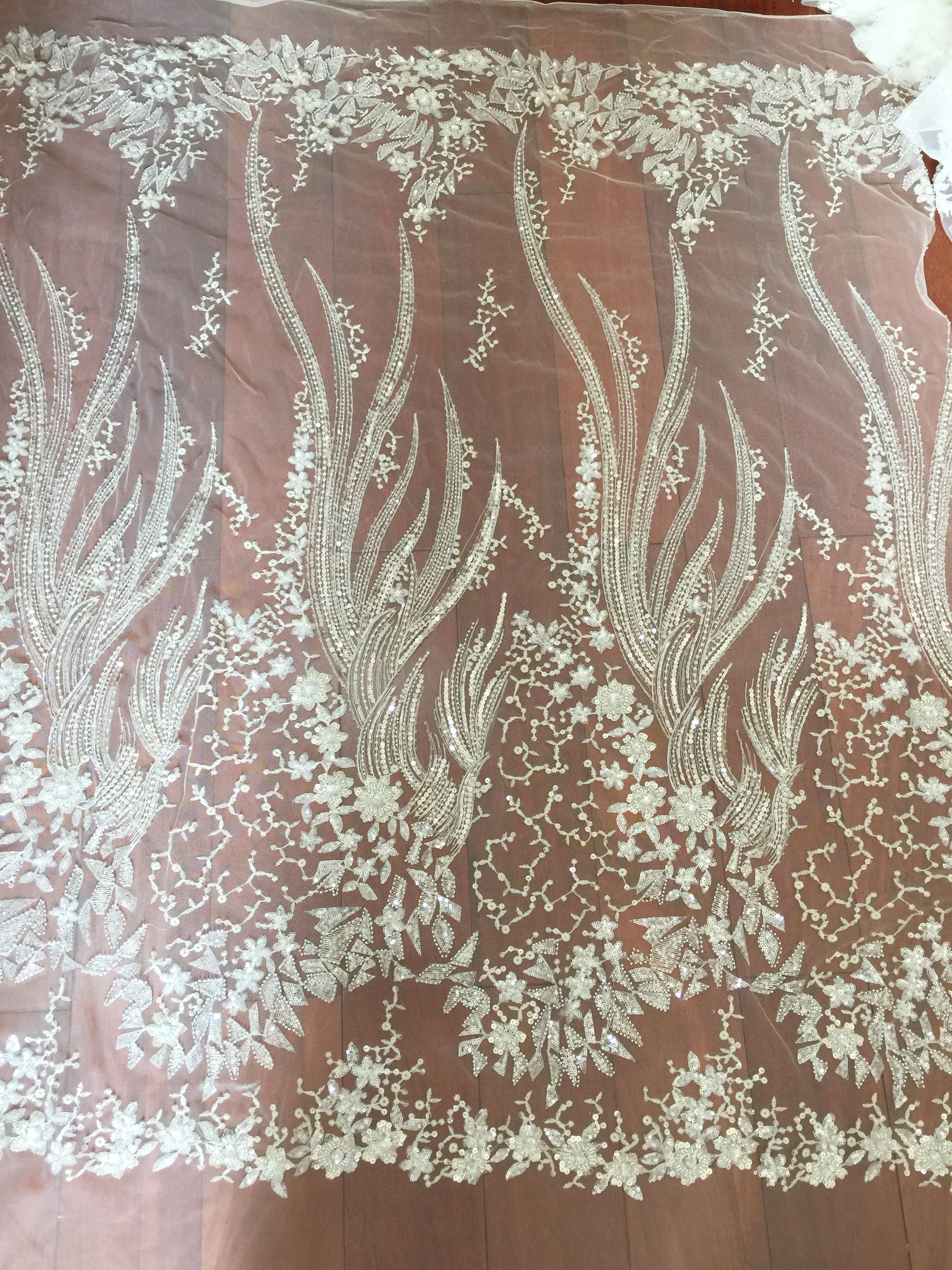 1 ярд 3D бусины геометрические серебряные блестки кружевная ткань светильник лый