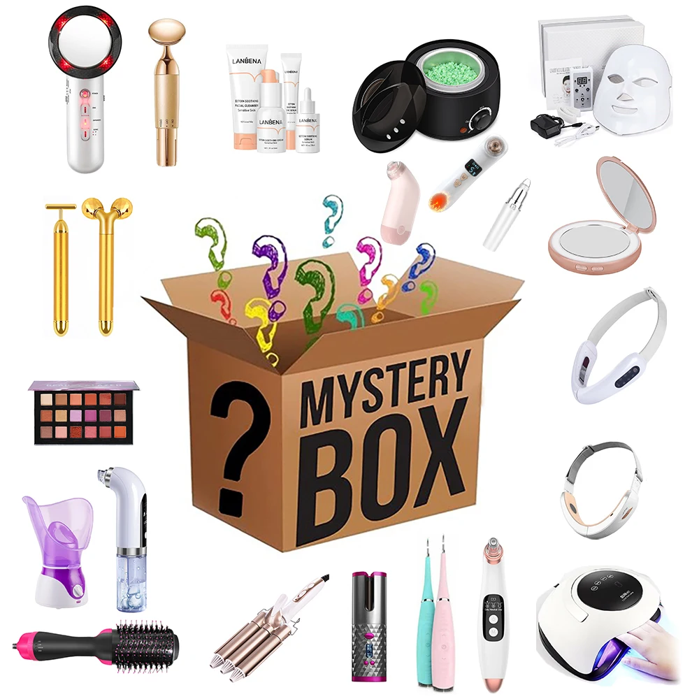 

Рождественский счастливый подарок загадочная коробка уход за кожей случайный предмет 100% инструмент для волос сюрприз щипцы для завивки ли...