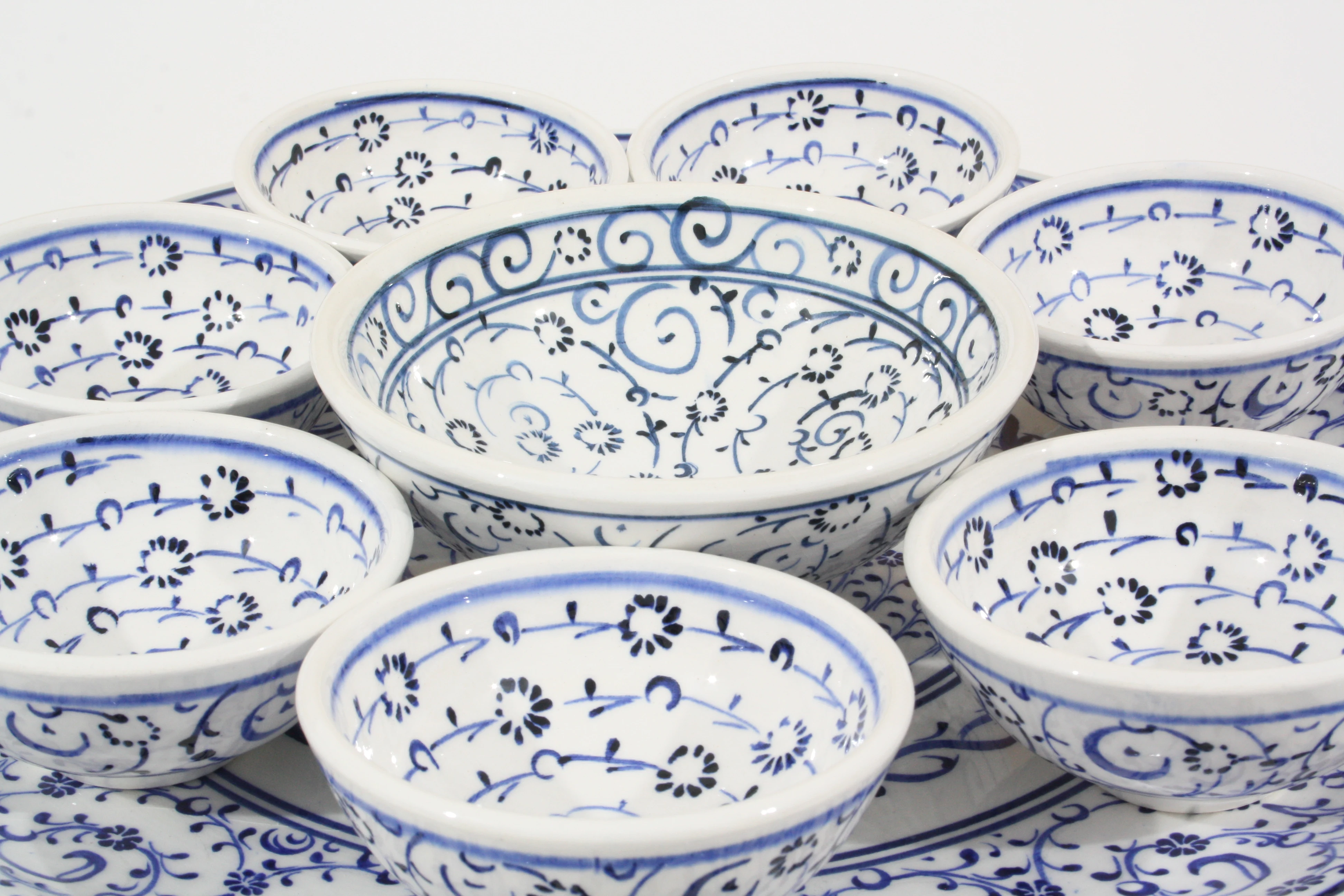 Турецкий набор для завтрака. 9. Миски и тарелки из поликарбоната. Ручная работа