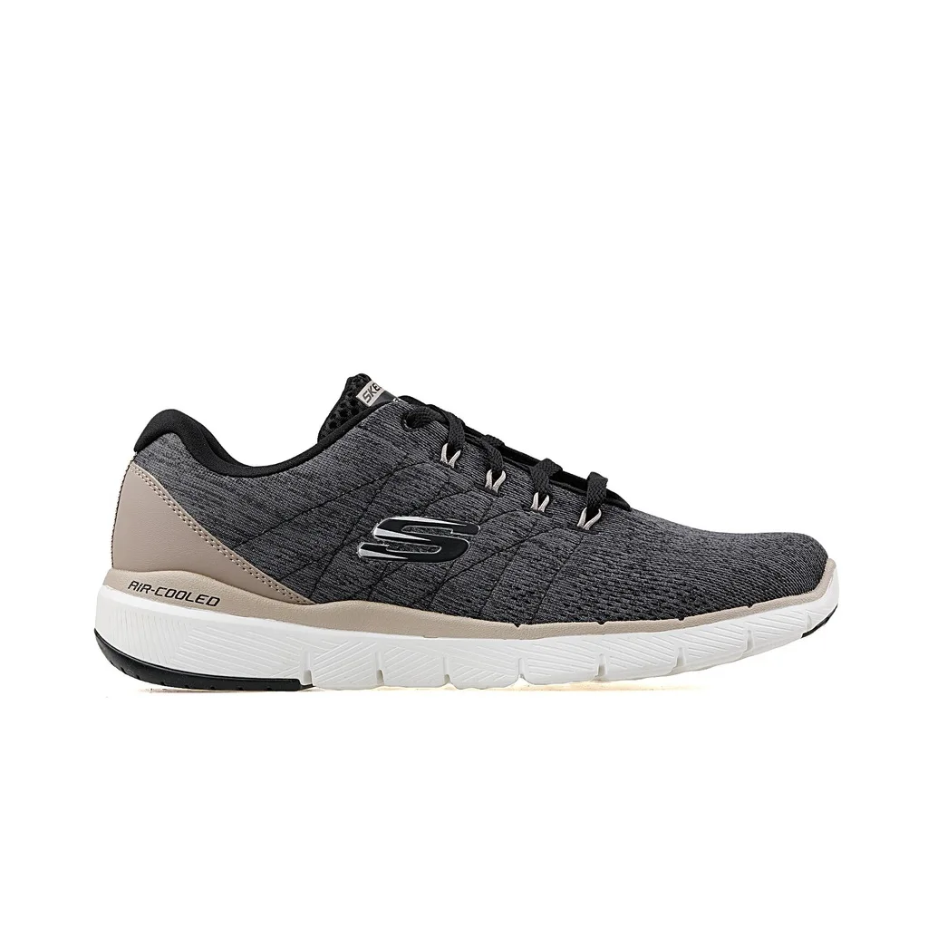 Skechers/мужская повседневная обувь серого цвета спортивная мужская 52957 Blk|Обувь для