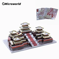 microwrld 3d metal puzzle epang palace ancient chinese architecture assembly j033 model kit diy laser cut jigsaw for adult toys