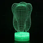 3D иллюзионный светильник в форме зуба, ночник для защиты зубов и дома, креативный светильник, Идеальный Рождественский подарок, настольные лампы реагирующие на прикосновения