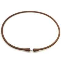 wholesale 16 inches coffee rubber silicone band for custom necklace
