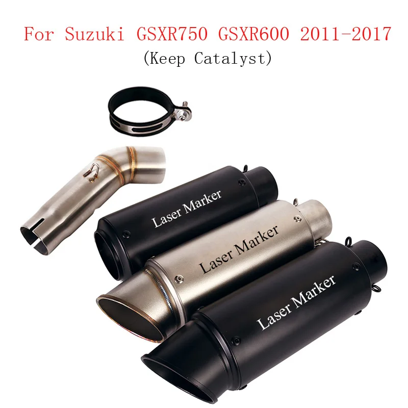 

Выхлопная система мотоцикла глушитель 51 мм разъем Средний соединительный элемент трубы для Suzuki GSXR750 GSXR600 2011-2017