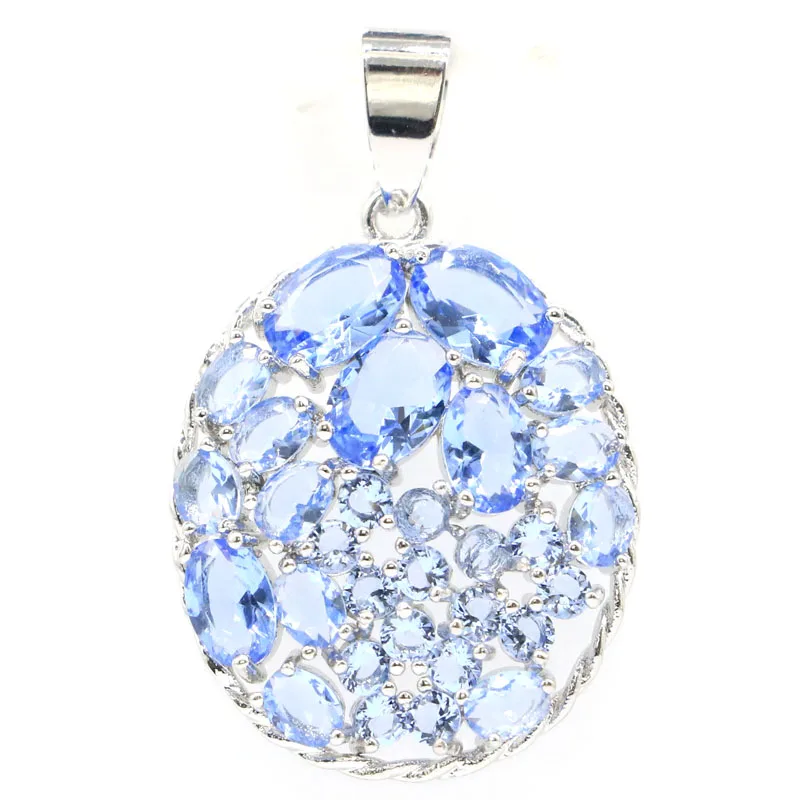 Великолепная серебряная подвеска 33x21 мм для женщин красивые ювелирные украшения