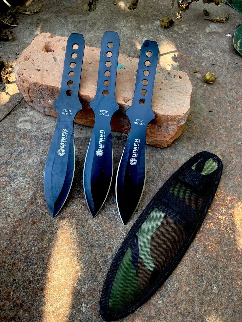 Ножи метательные 3 шт в комплекте чехле для метания |