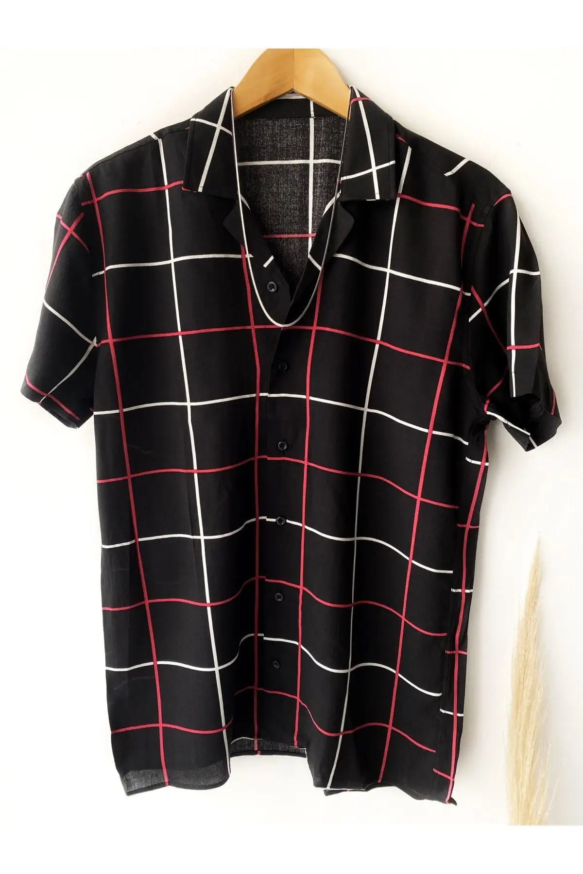 

Mens new season shirt new fashion casual button shirt summer geometry short sleeve beach blouses collar shirt Tops Floral Forma