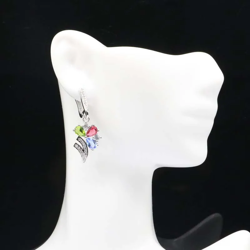 36x13 мм Мульти Цвет создан Перидот Танзанит гранатовый родолит яркий белый