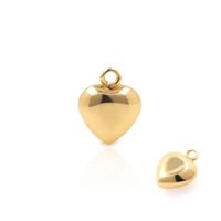 gold heart pendant heart shaped necklace small fluffy gold heart shaped jewelry diy crafts production 14 2x11 5x5 6mm