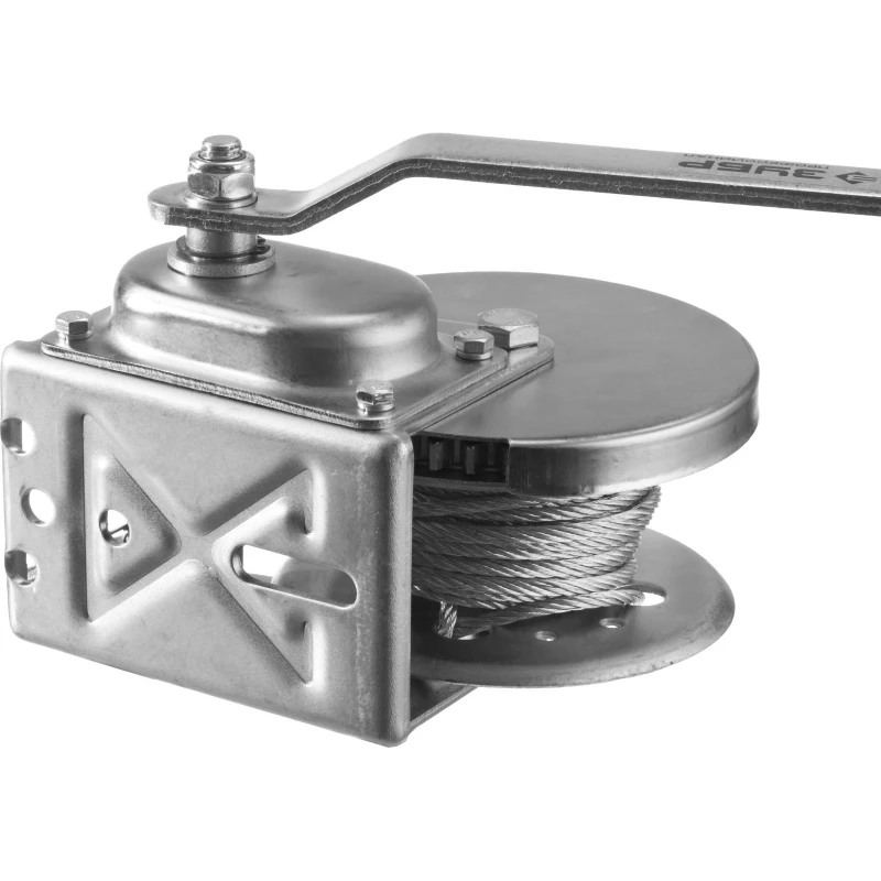 43117 0.5 Лебедка ручная барабанная ЗУБР &quotПРОФЕССИОНАЛ&quot подъемная тросовая 0.5т