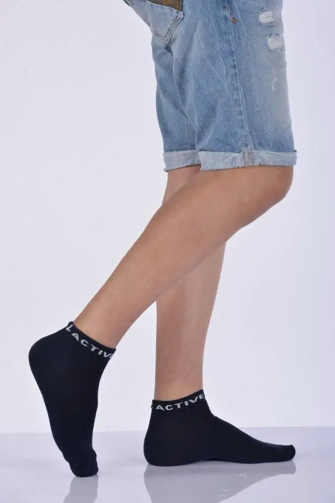 Idilfashion мужской бесшовные летние носки пинетки военно морской флот Blue E ART234 (3'LÜ