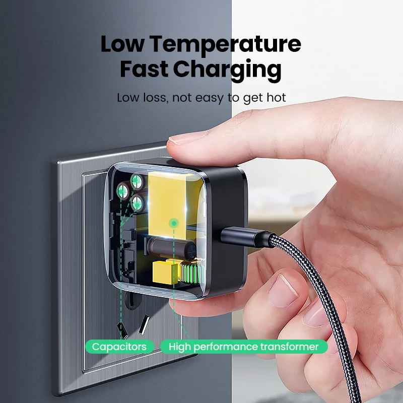 Зарядное устройство UGREEN GaN 65 Вт быстрая зарядка 4 0 3 Type C PD USB QC для iPhone 12 Pro Xiaomi