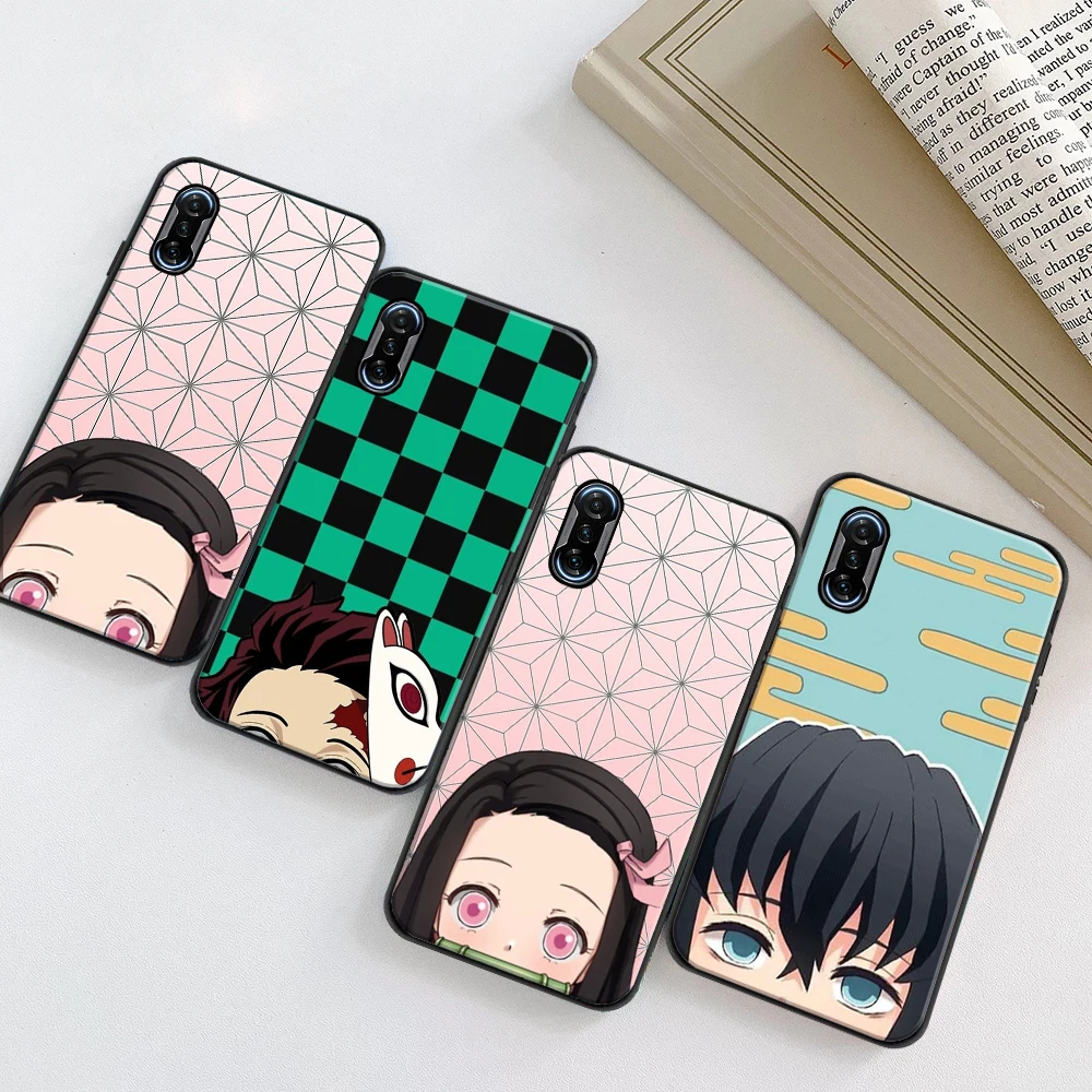 

Anime Demon Slayer Phone Case For Xiaomi POCO X3 F3 GT M3 X3 Pro X3 NFC For POCO X3 Pro Funda Coque Carcasa Back Cover