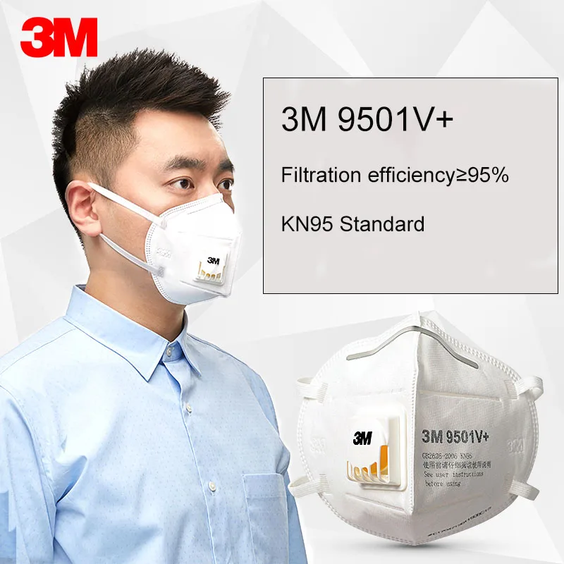 

3M 9502+/9501+/9501V+/9502V+ KN95 Particulate Dust Mask 3M Respirator Anti-haze Protective Masks 3M Original Mask