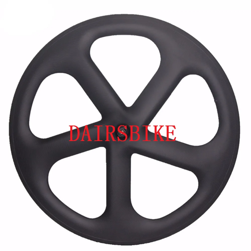 Carbon 5 Spokes Wheels Clincher 700C spoke Fixed Gear Wheelset For Track/ Road Bike | Спорт и развлечения