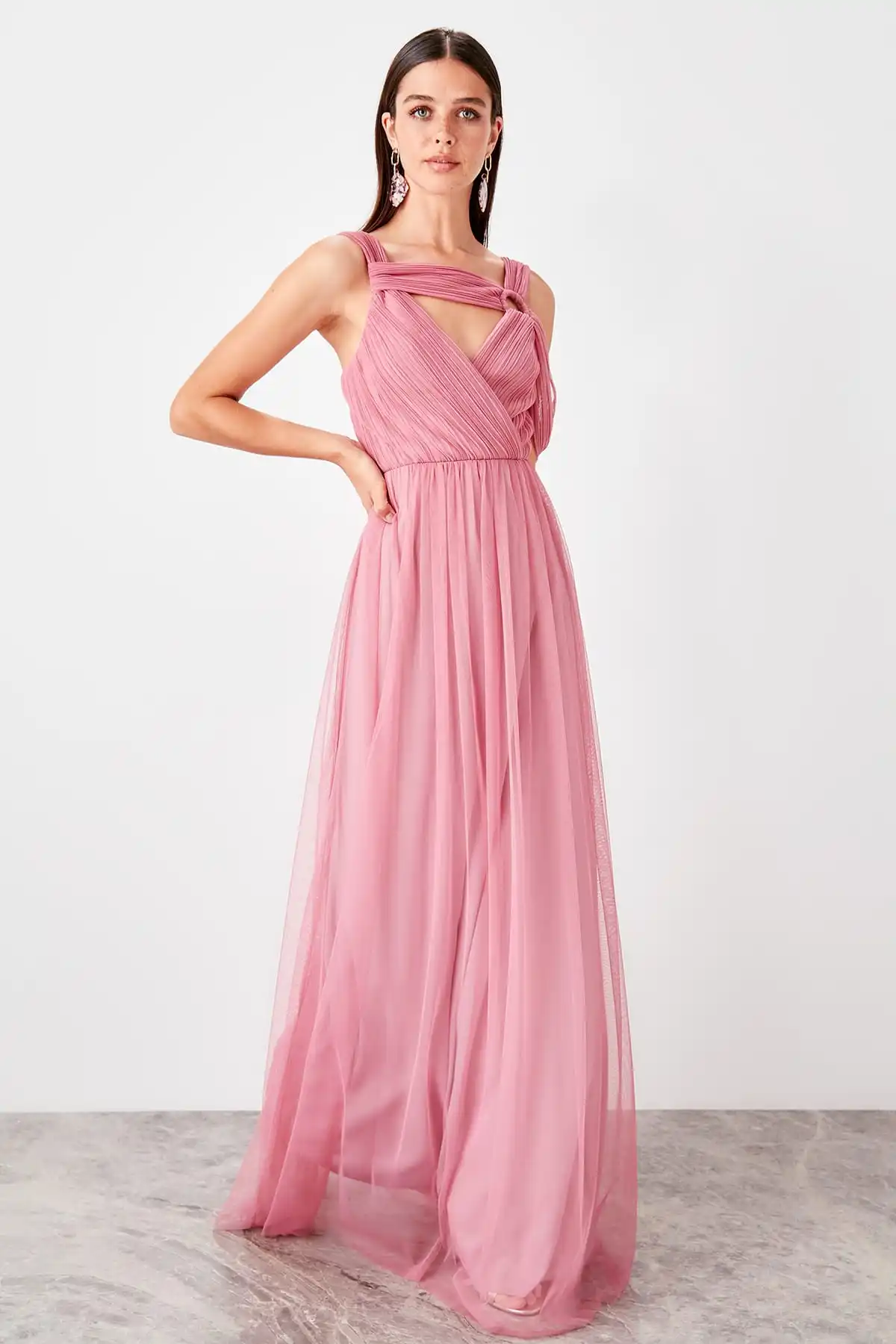 Модное Вечернее платье с воротником TPRSS19VF0035|Вечерние платья| |