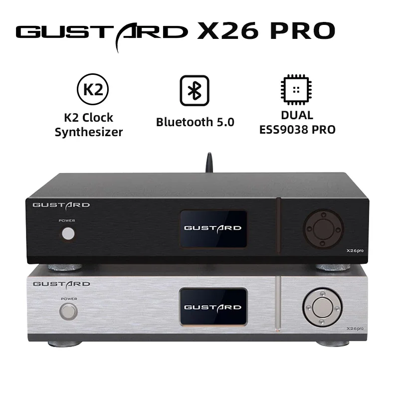

GUSTARD DAC X26pro ES9038PRO XMOS MQA BT5.0 DAC HIFI EXQUIS DSD512 сбалансированный X26 pro декодер пульт дистанционного управления
