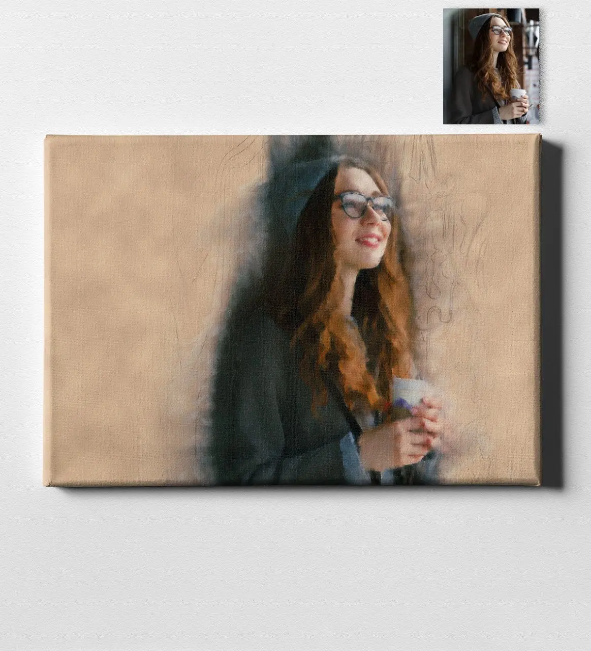 

Personalized Oil Painting Design Canvas Print (50x70 cm.) 2 gift Home Decoration Special Design Home Office Business Place Quality