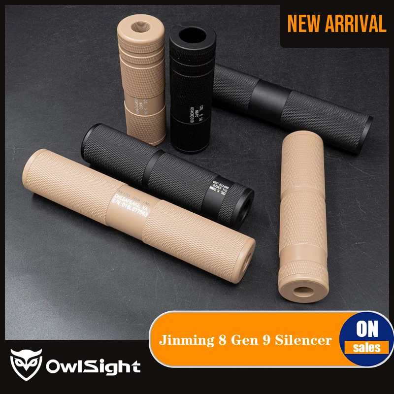 

OwlSight Upgrade Material Jinming 8 Gen 9 Silencer Decorative Parts QG39 For Tactical Toy Gel Ball Blaster Airsoft