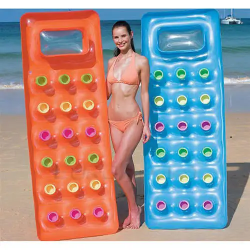 Матрас надувной с подстаканниками 188*71см | Спорт и развлечения