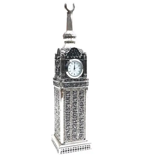 

Islamic-Home-Decor-Ramadan-Eid-Gift 24 Cm Tower Clock Trinket Silver Biblo gift