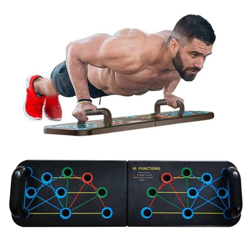 

MKEPS Push Up Bars Multi-Function 16 in 1 System Push Up Board Foldable Comprehensive Push Up Stand For Strength Training Home