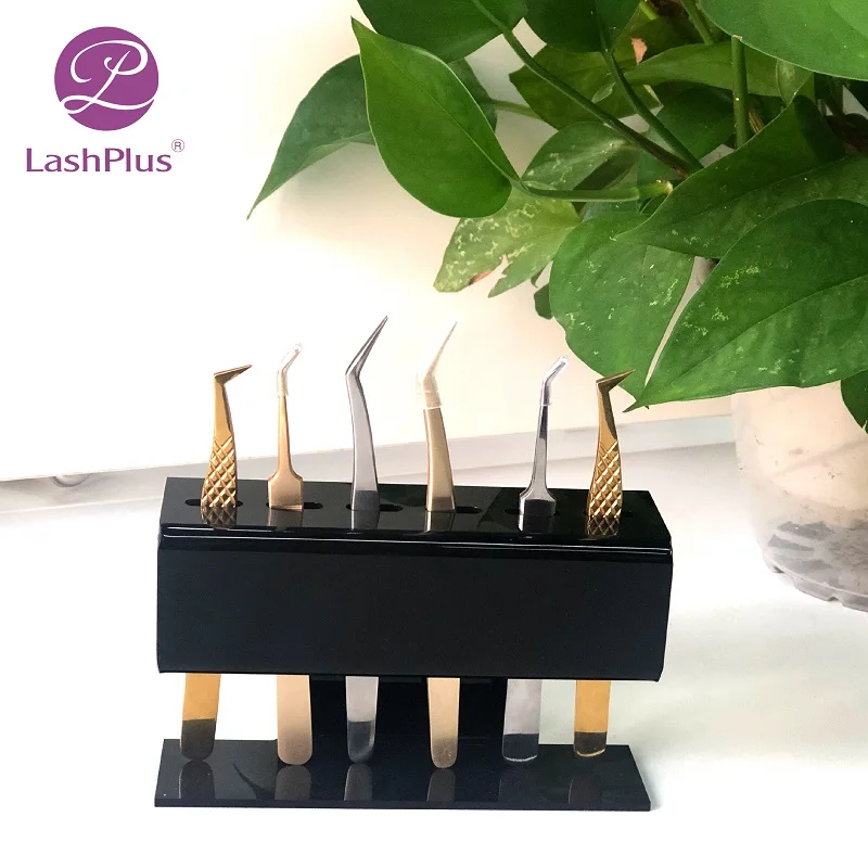 

1 Set Acrylic Holder Durable Convenient Tweezers Professional Lashes Tweezers