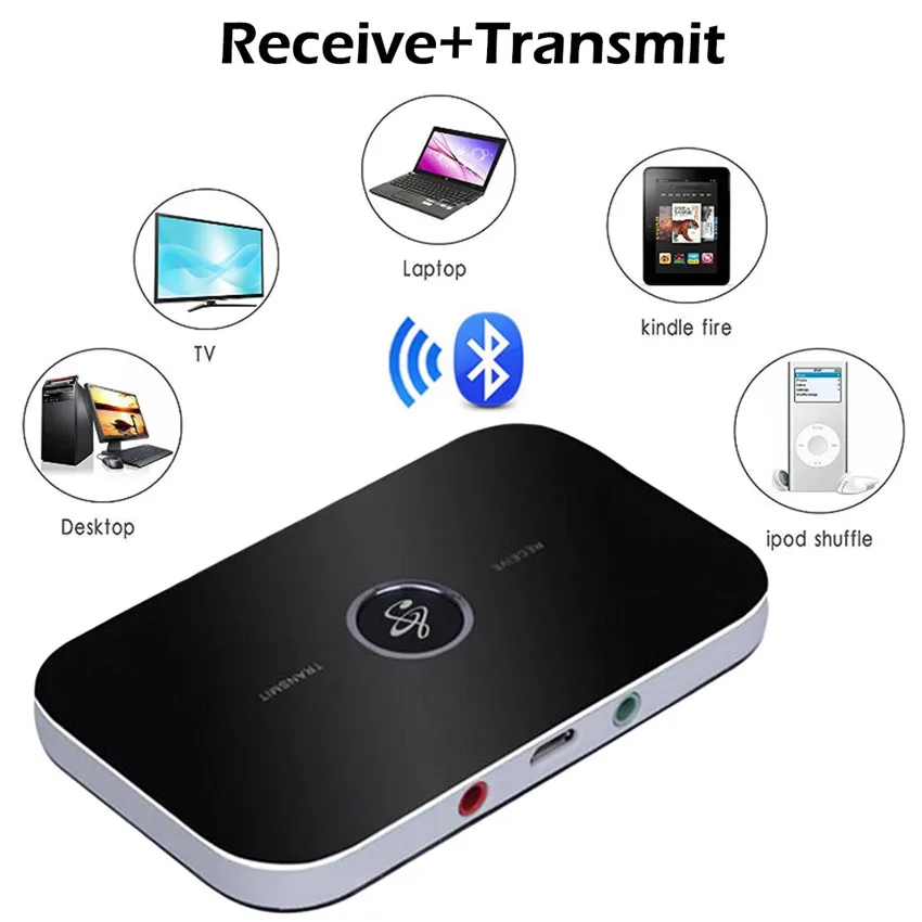 

50pcs lot Bluetooth 5.0 Audio Receiver Transmitter 300Mah Battery 3.5mm AUX Jack Stereo Music Wireless Adapters For TV Car PC