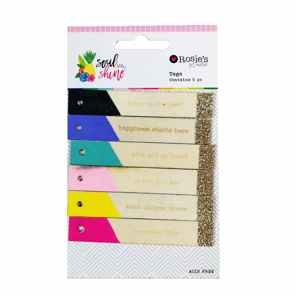 CRZCrafter деревянные бирки с принтом блестящий дизайн украшения DIY Ремесло