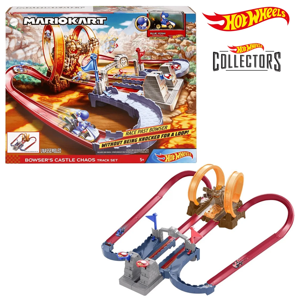 

Hot Wheels Chaos Playset In Mario Kart Browser's Fortress GNM22 Toys For Children Birthday Original Product Dodge Charge Diecast