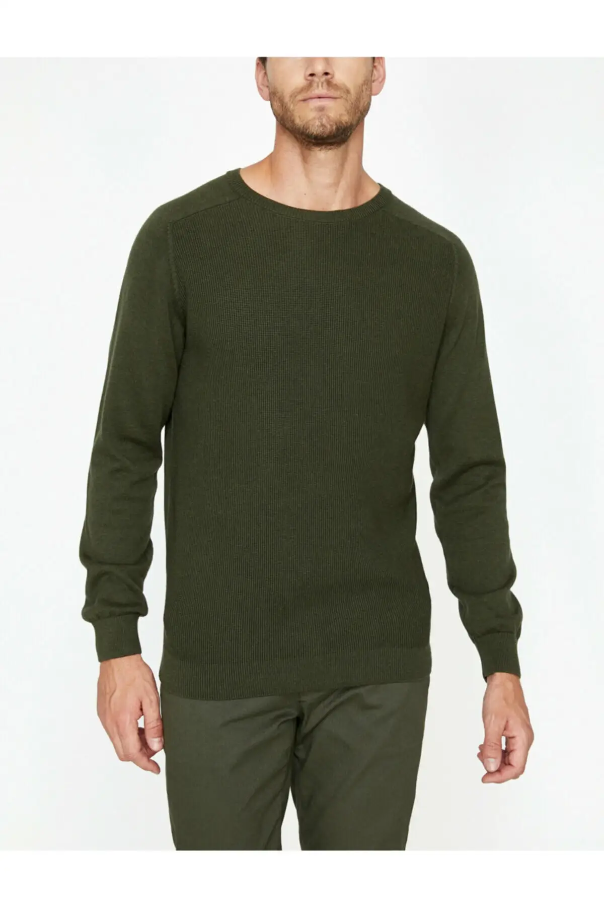 Koton мужской синий свитер с воротником для велоспорта 9 KAM94560OT| |