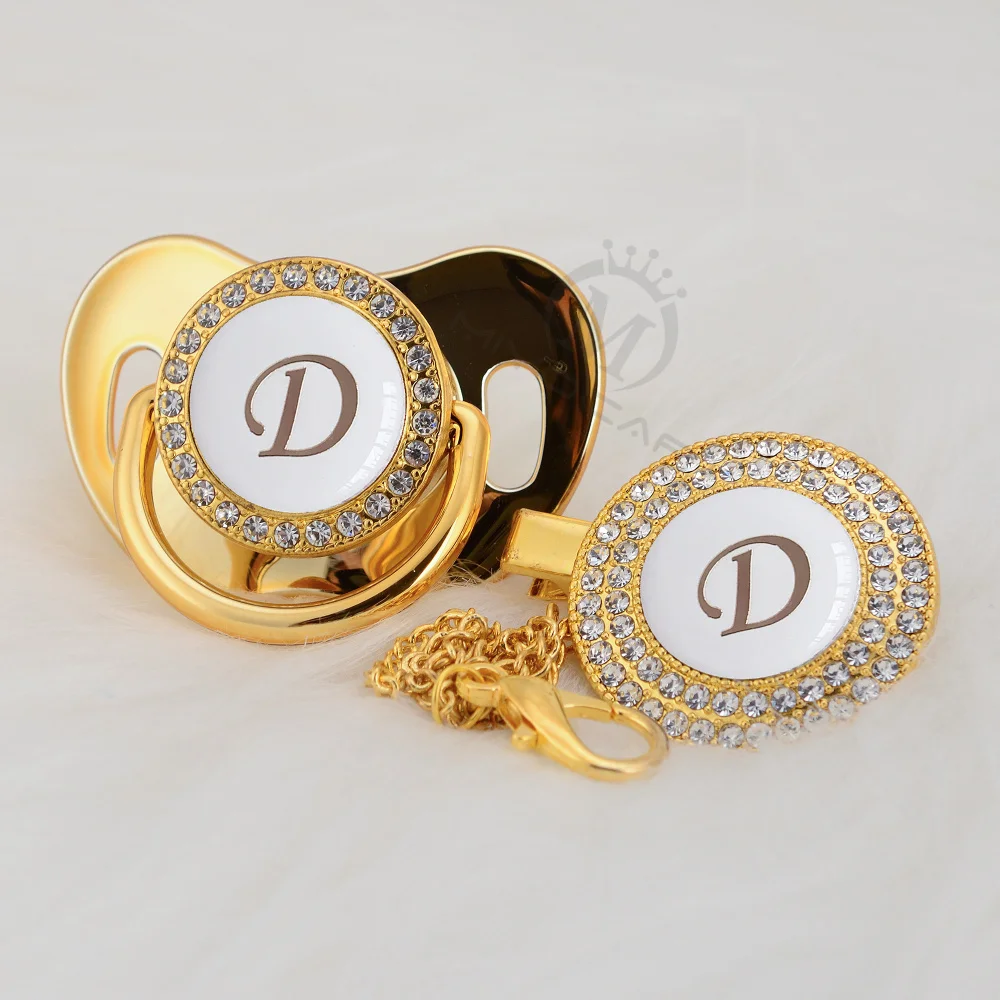 Милое украшение имя миокар буква D набор зажимов для соски и пустышки без