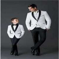 2022 new men suit groom tuxedos white mens wedding dress prom mens suits father and boy tuxedos custom made 2pcs jacketpants