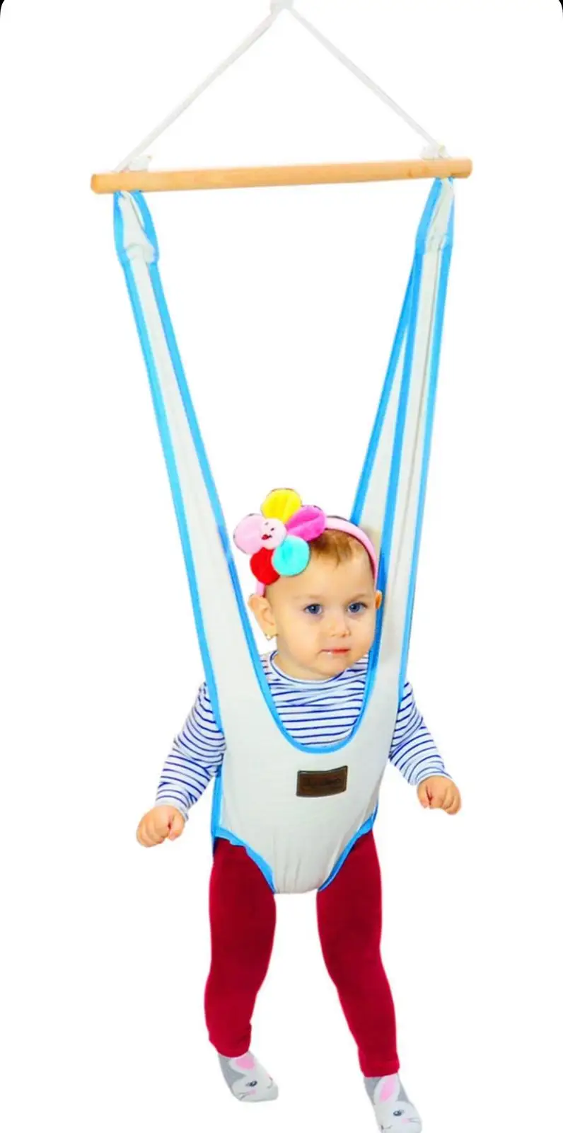 Girl Boy Baby Walker Jump Infants Toddler Cotton Active Babies Play Fun Hammock Bow Seat Jumper Hanging Nest Swing Walking aid