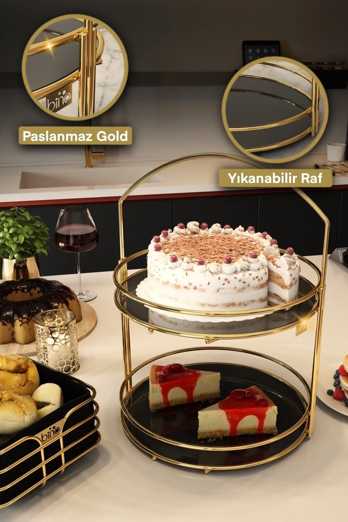 

Bathroom Organizer Organizer Jewelry Cosmetic Towel Rack Stand 2 Tiers 40cm