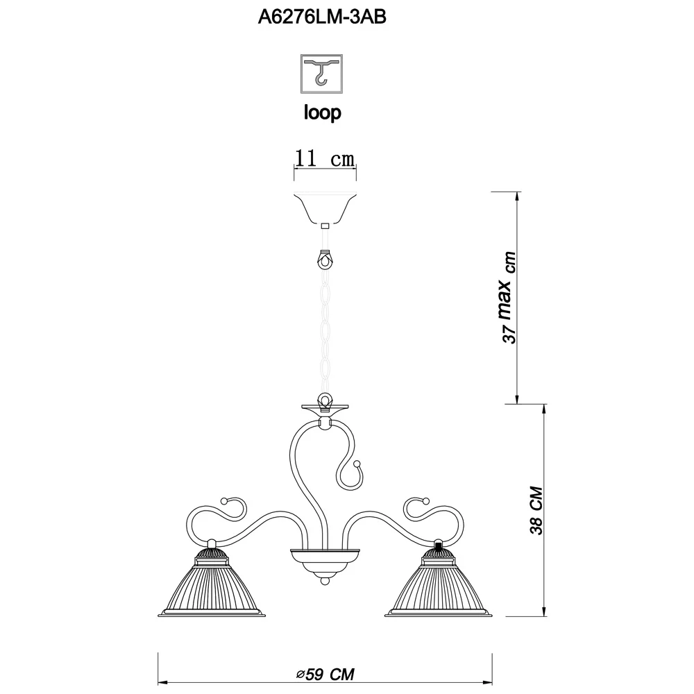 Люстра Arte Lamp COSTANZA A6276LM-3AB | Лампы и освещение