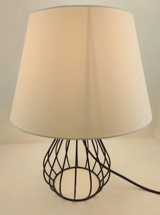 

Rustic Metal Cage Wrought Iron White Headdress Lampshade 408365537