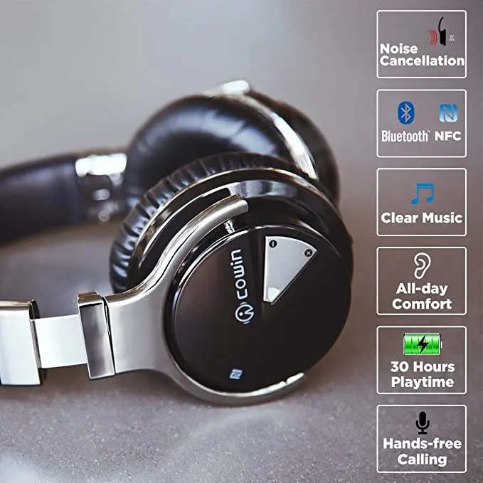 Cowin fone de ouvido e7 bluetooth fones с отменным сигналом для rudo ativo микрофоном запись |